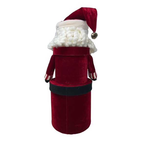 Cute Red Velvet Stackable Santa Boxes. 22” (est.) - Picture 3 of 8